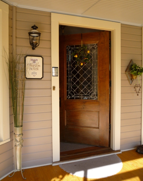 Welcoming front door at Thurston House