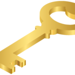 gold door key