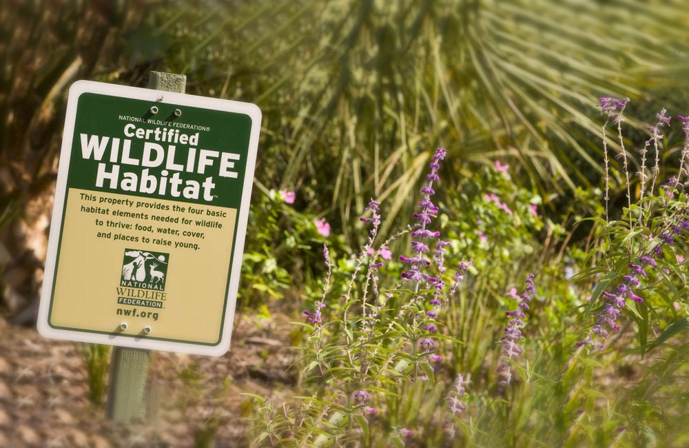 Wildlife Habitat sign