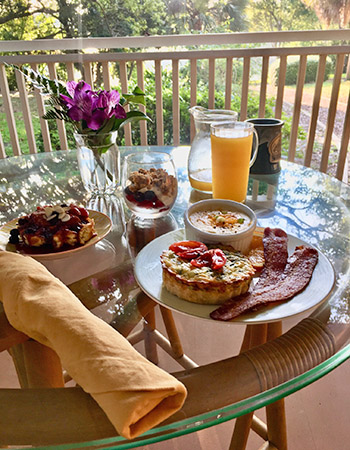 breakfast on porch