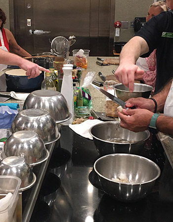 students in cooking class