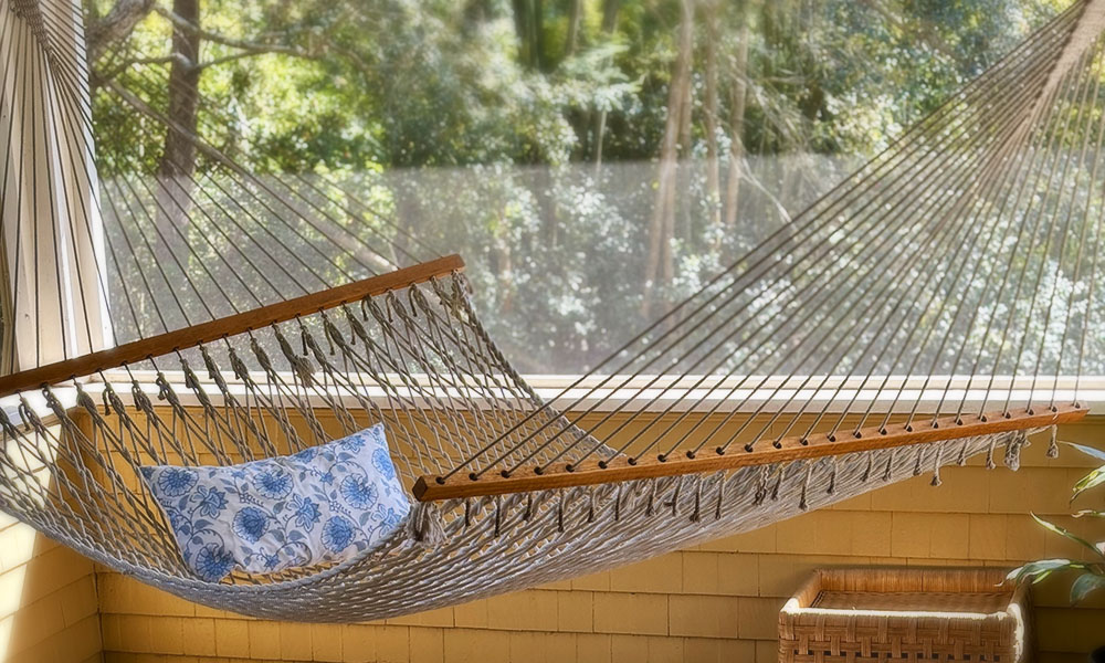 hammock on porch